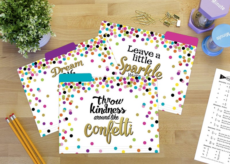 Teacher Created Resources Confetti File Folders - Image 2